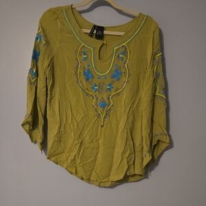 New Directions Embroidered Top